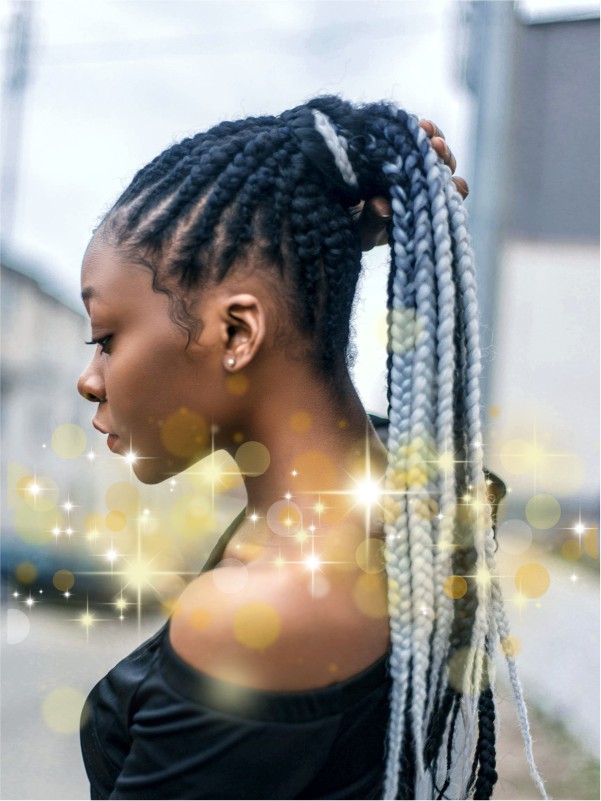 hair salon braiding extension coloring